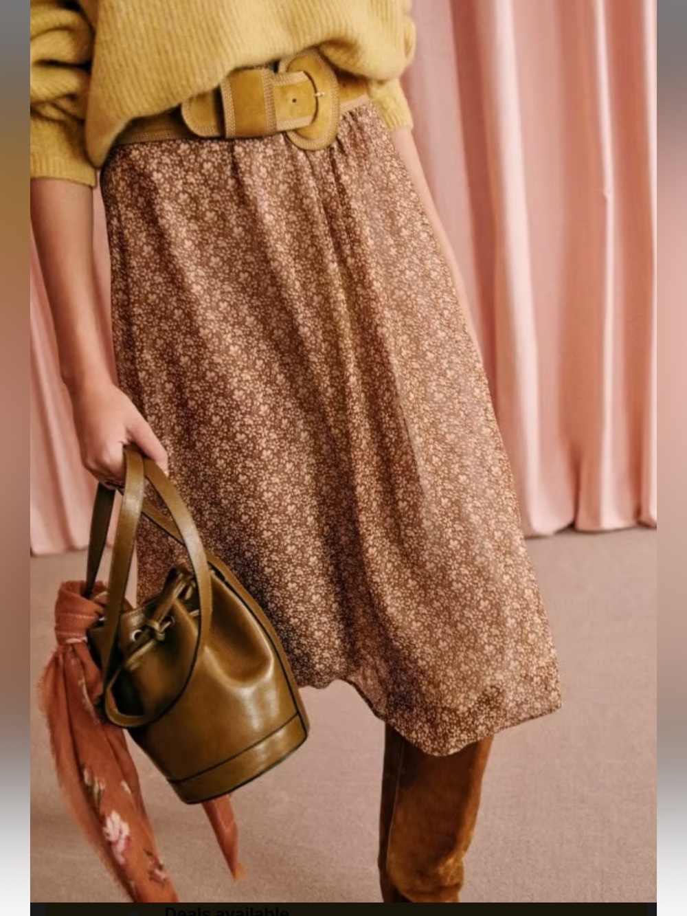 Sezane Maria Skirt Fleurs Des Calanques - Size 36